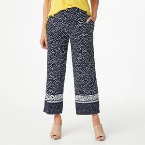Susan Graver LK Printed Crop Pant, EUC